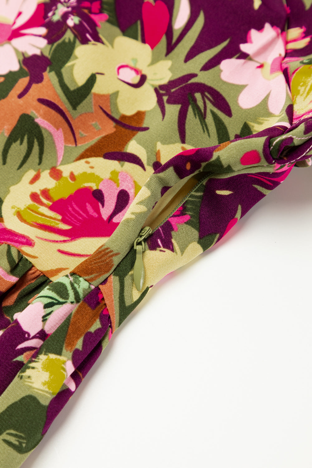 Flutter Sleeve Frilled Neck Mini Dresses