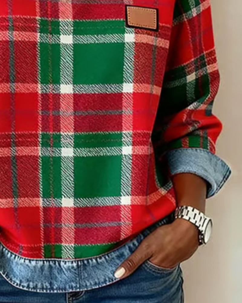 Ivy™ | Cozy Checkered Sweatshirt