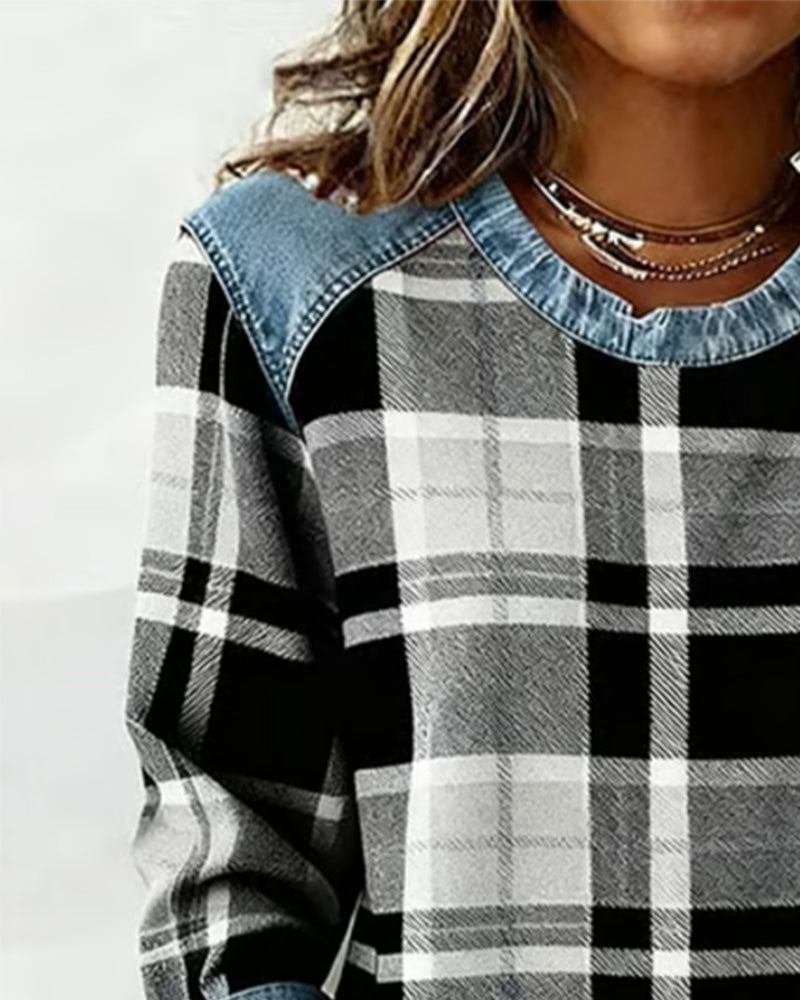 Ivy™ | Cozy Checkered Sweatshirt