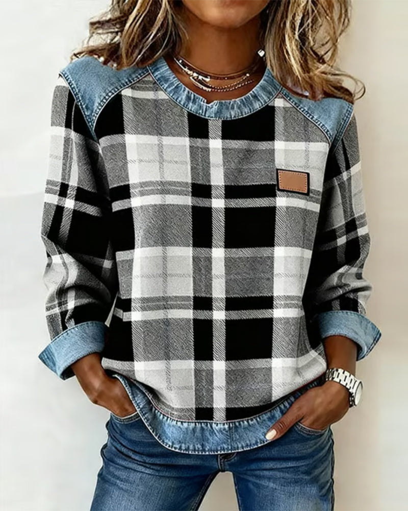 Ivy™ | Cozy Checkered Sweatshirt