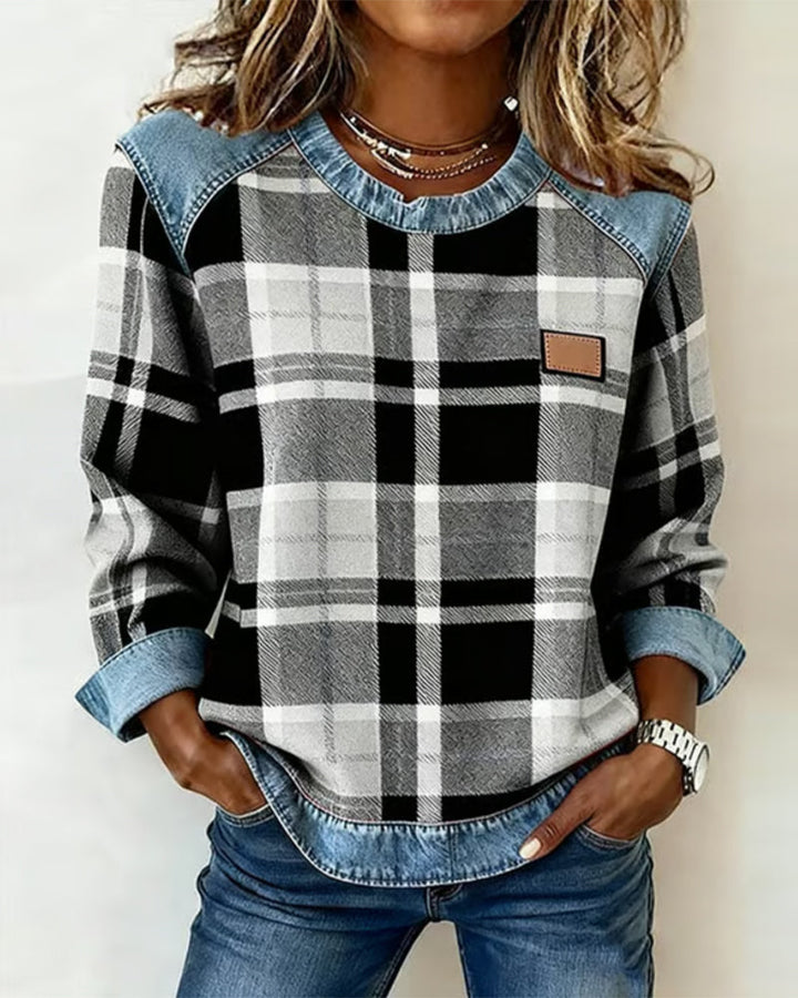 Ivy™ | Cozy Checkered Sweatshirt