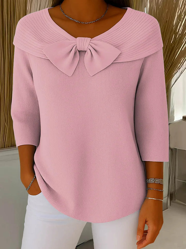 Mylie - Knitted Sweater With A Round Neckline