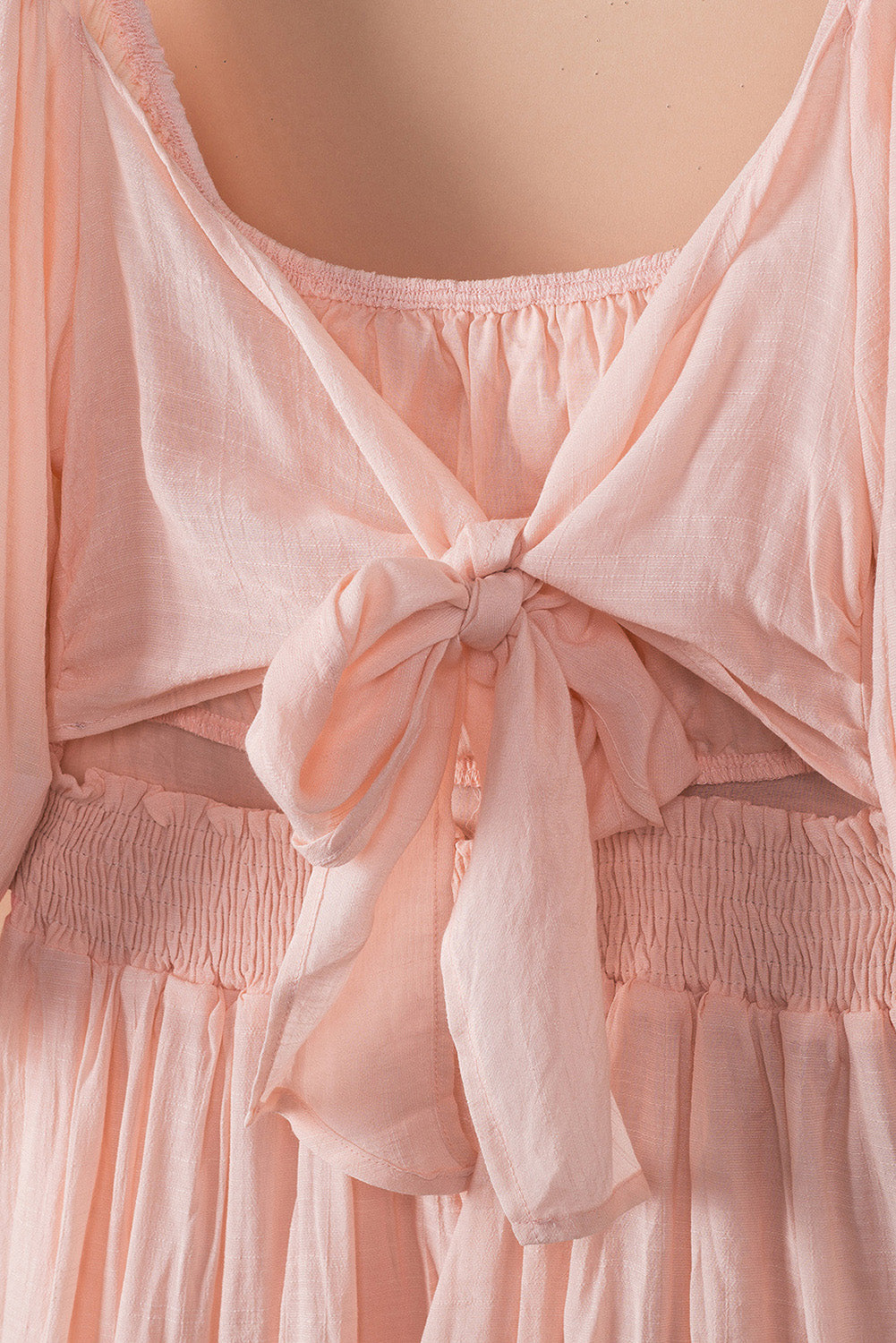 Bow Knot Ruffled High Waist Mini Dresses