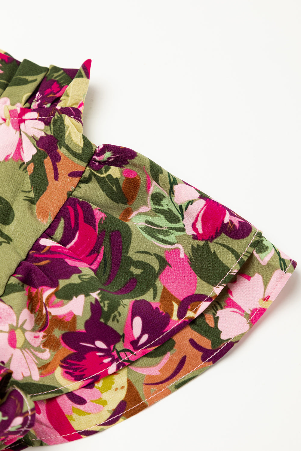 Flutter Sleeve Frilled Neck Mini Dresses